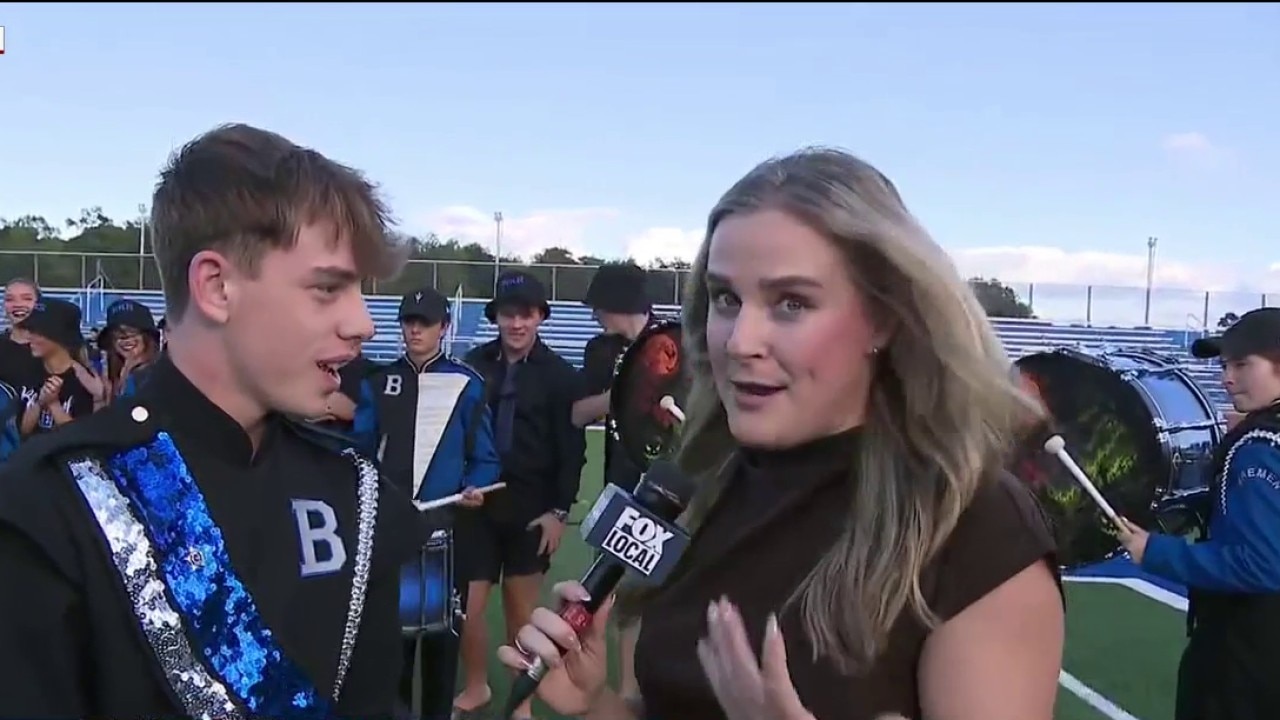 Band takes field before massive rivalry battle