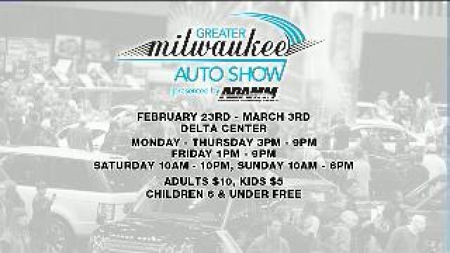 Laura hangs at the Greater Milwaukee Auto Show