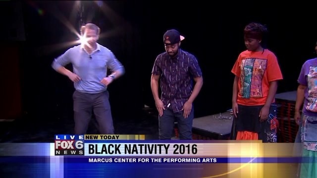 Carl learns some dance moves as he previews Black Nativity