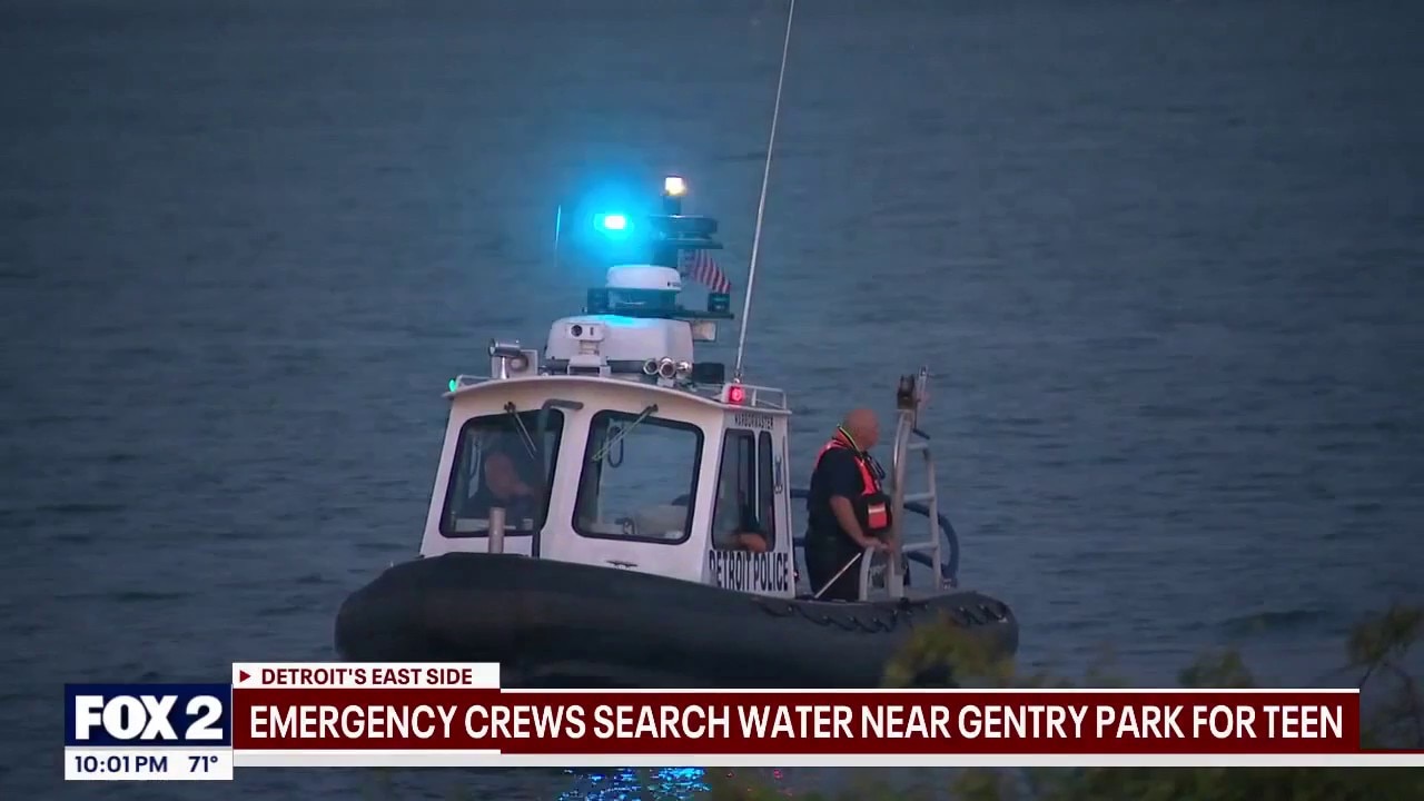 Emergency crews search near Gentry Park for teen in water