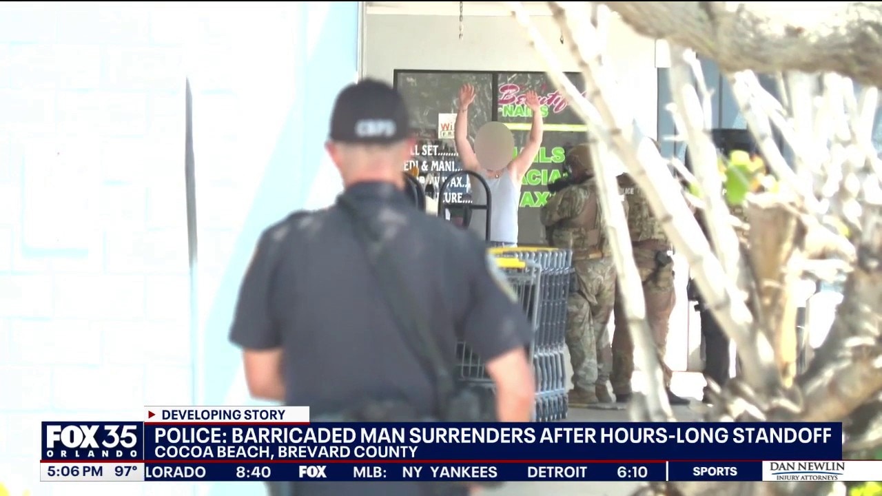 Armed man surrenders after hours long standoff in Cocoa Beach