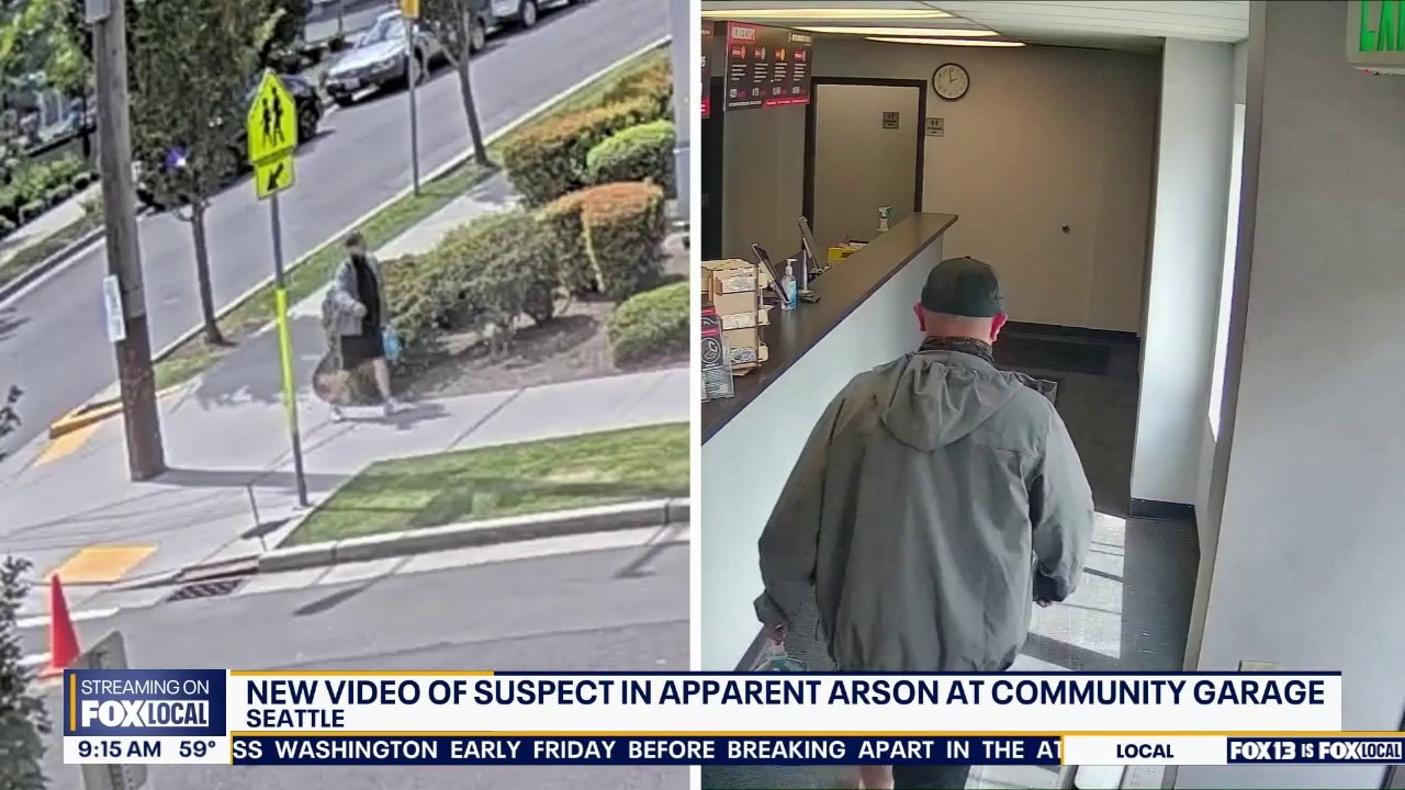 New video of suspect in apparent Seattle arson