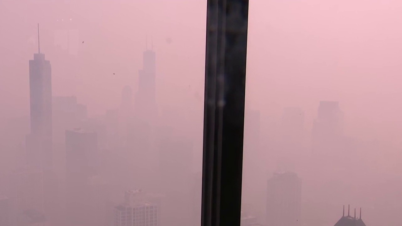 Hazardous air quality plagues Chicago amid potent wildfire smoke