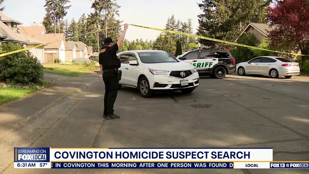 Police search for suspect tied to Covington, WA homicide investigation