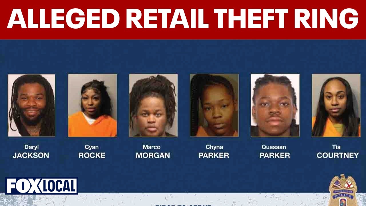 6 arrested in alleged $500K retail theft ring that targeted more than 100 stores