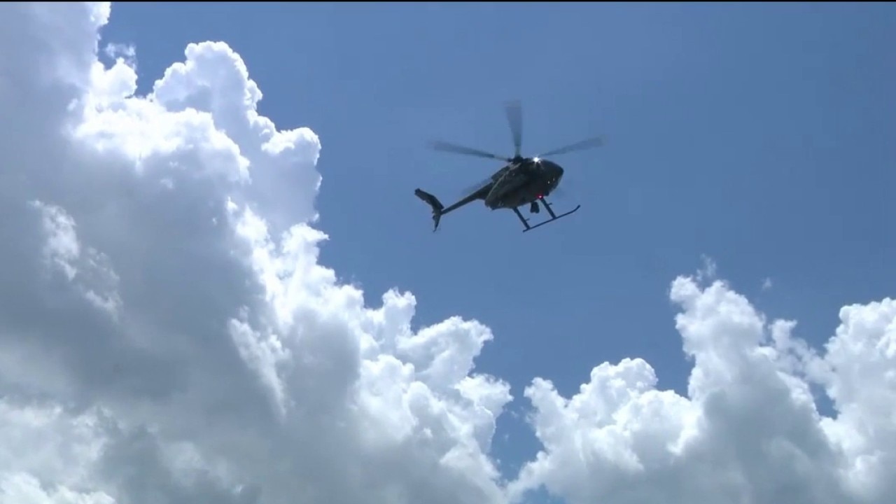 Atlanta police use choppers for crowd control