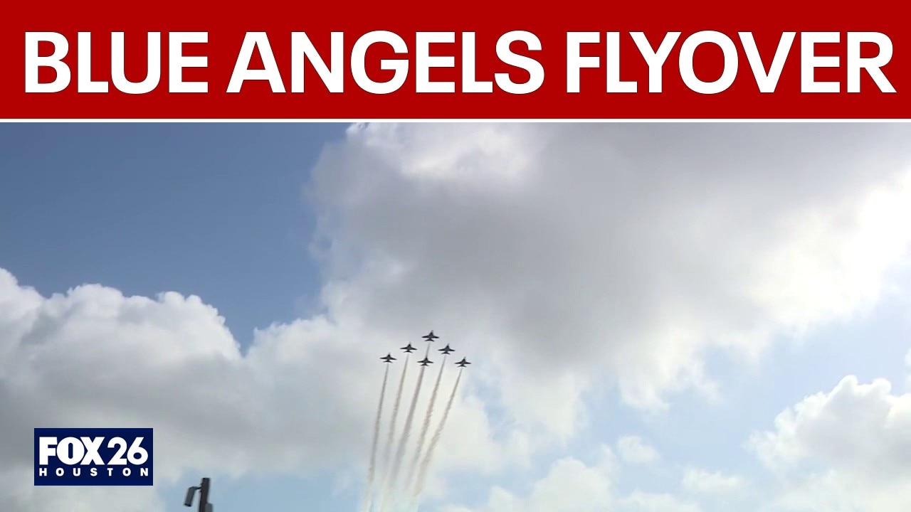 Blue Angels flyover in Houston for Fleet Week