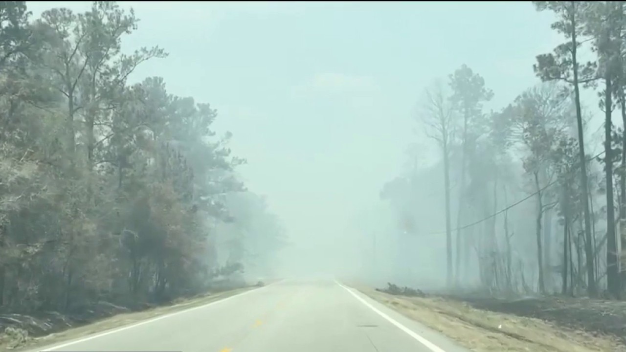 Kemp tours devastating South Georgia wildfires