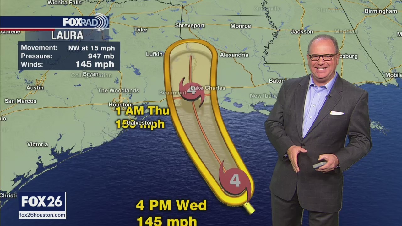4 p.m. weather update on Hurricane Laura