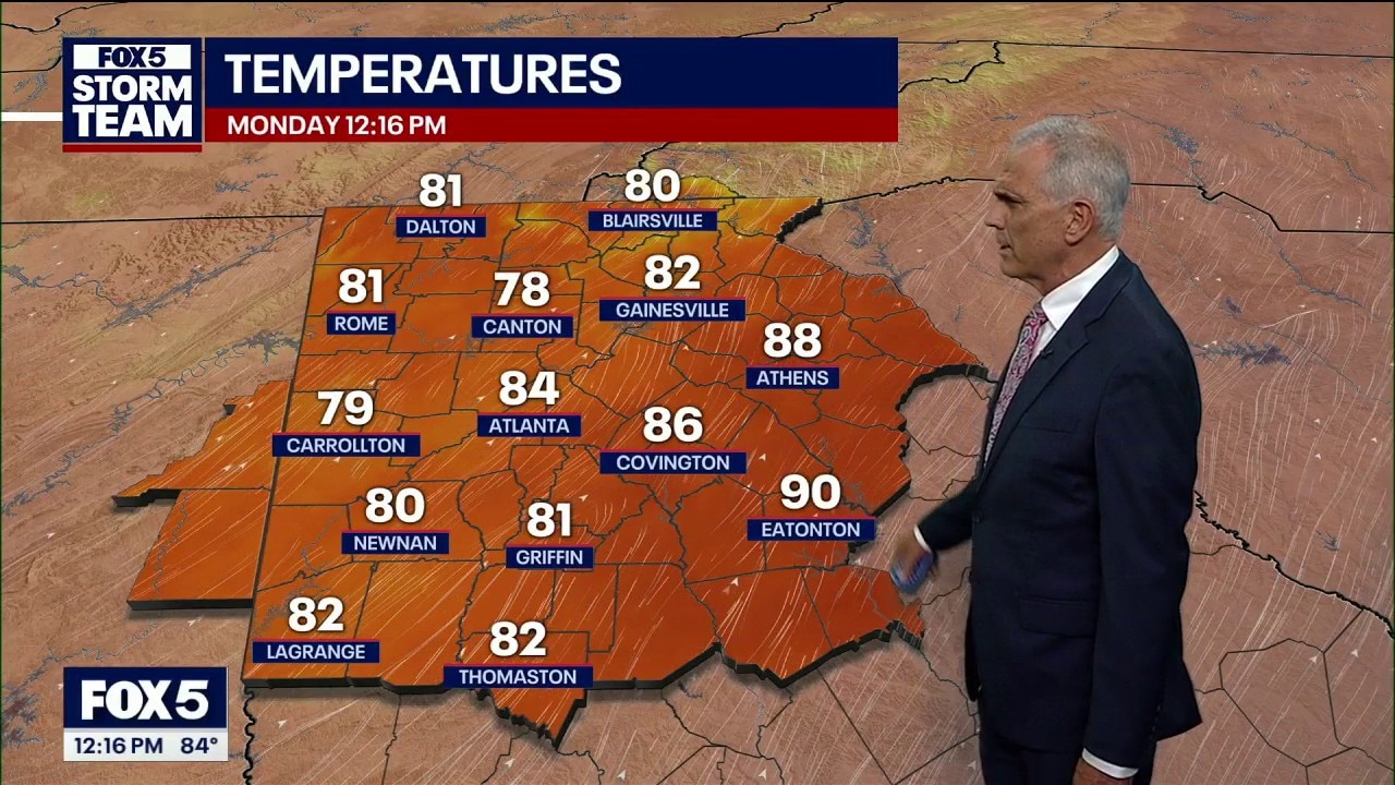 Monday midday forecast