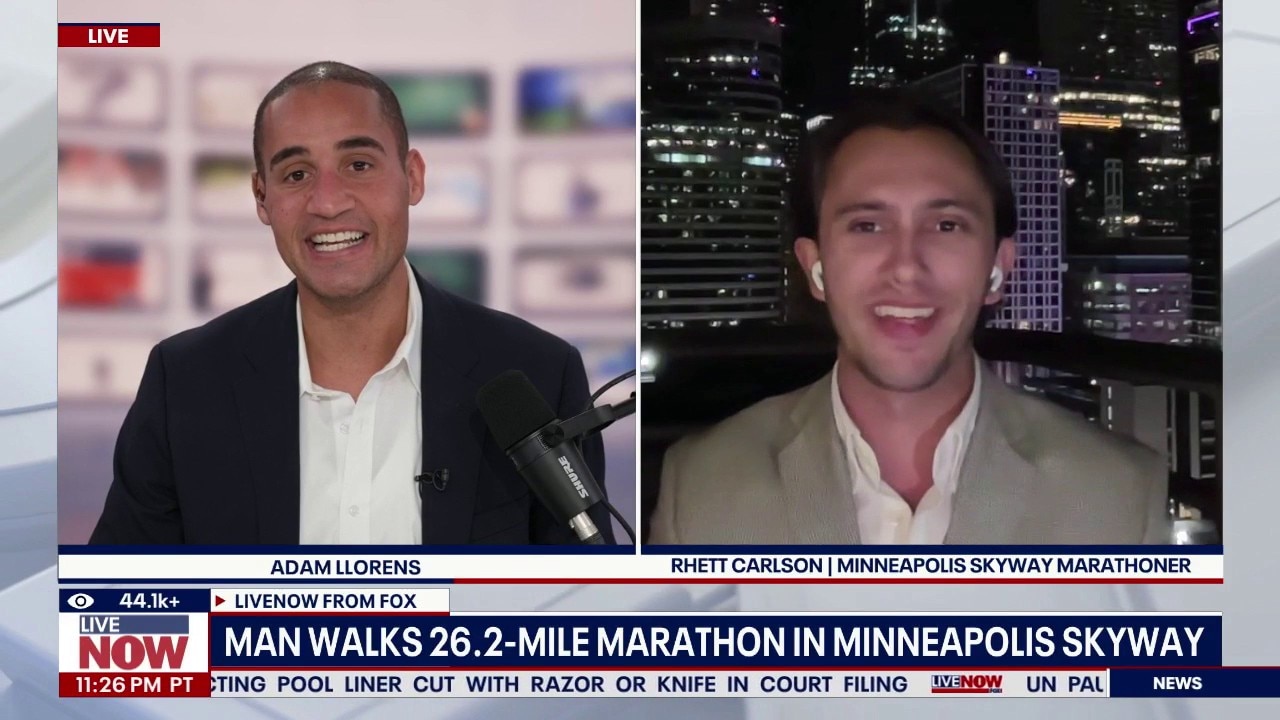 Man walks 26.2-mile marathon in Minneapolis skyway