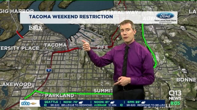 Tacoma weekend lane restrictions