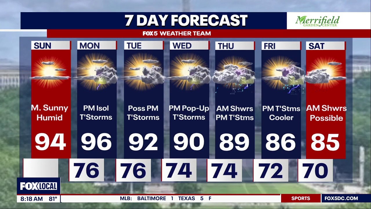 DC weather: Sunday morning forecast