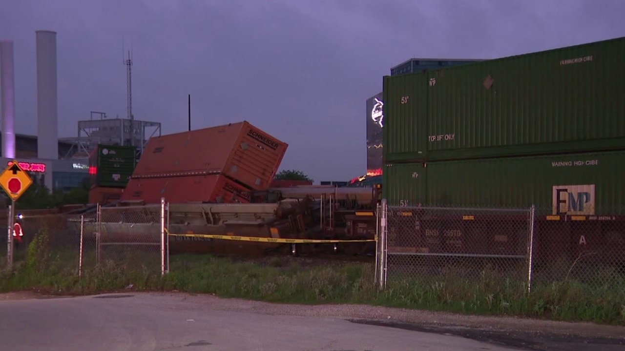 Train derailment in downtown Austin