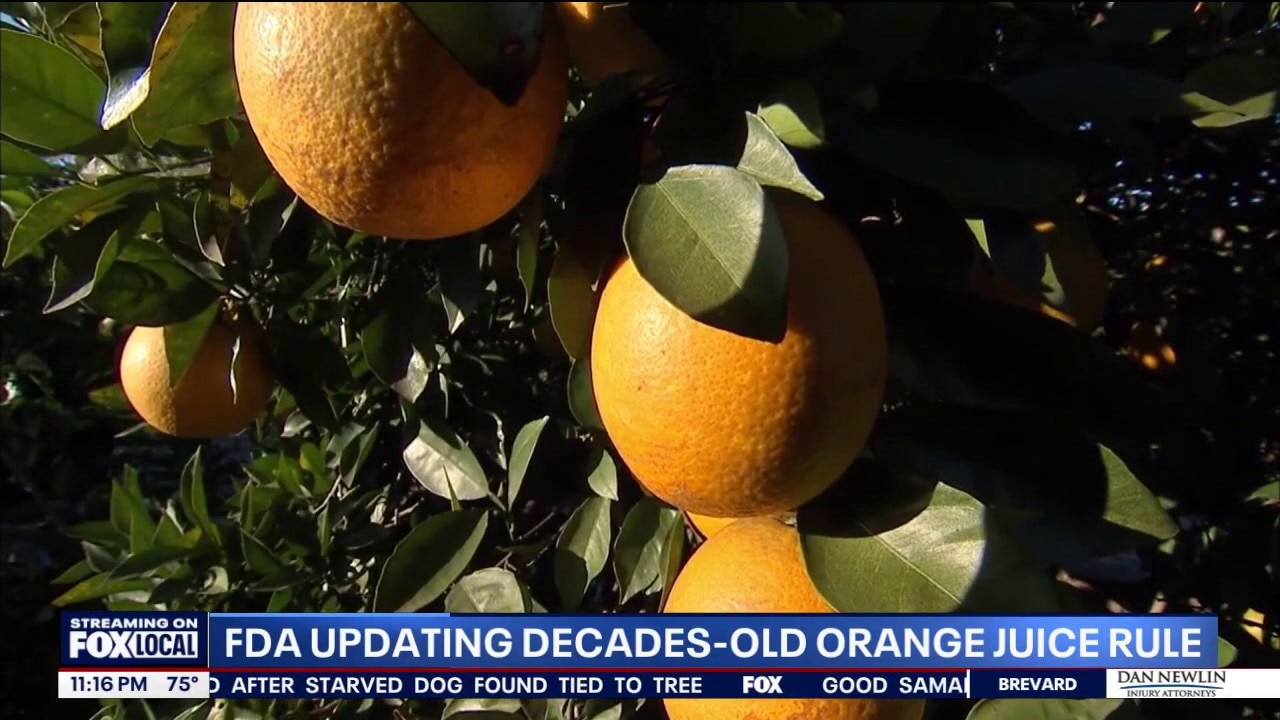 FDA lowers orange juice sugar standard, giving growers more flexibility