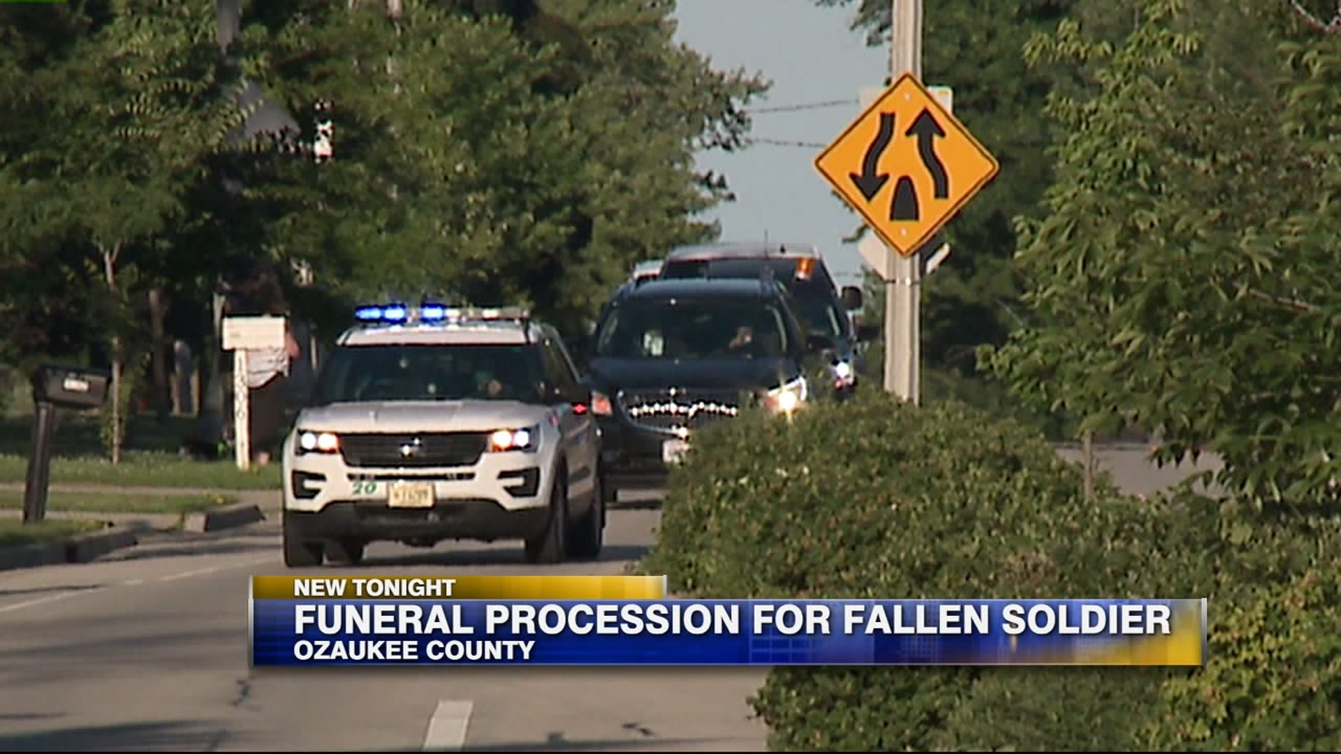 Procession for fallen soldier in Ozaukee County