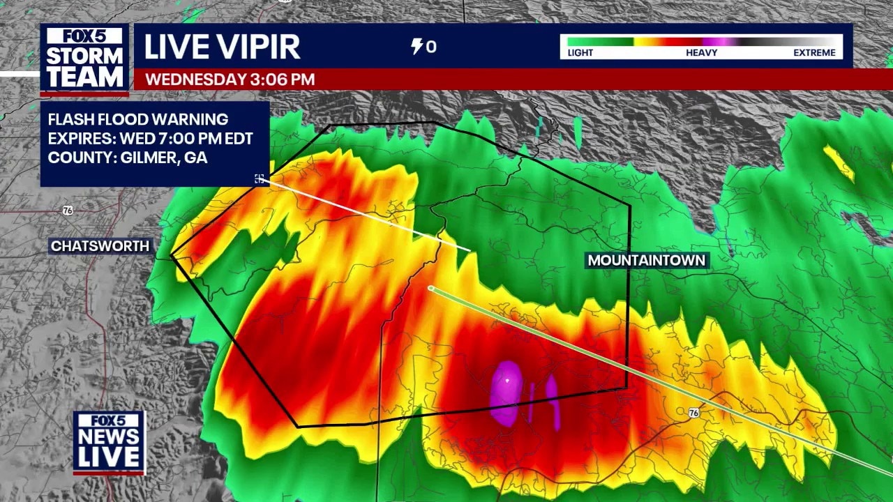 Flash flood warning hits Gilmer and Murray Counties