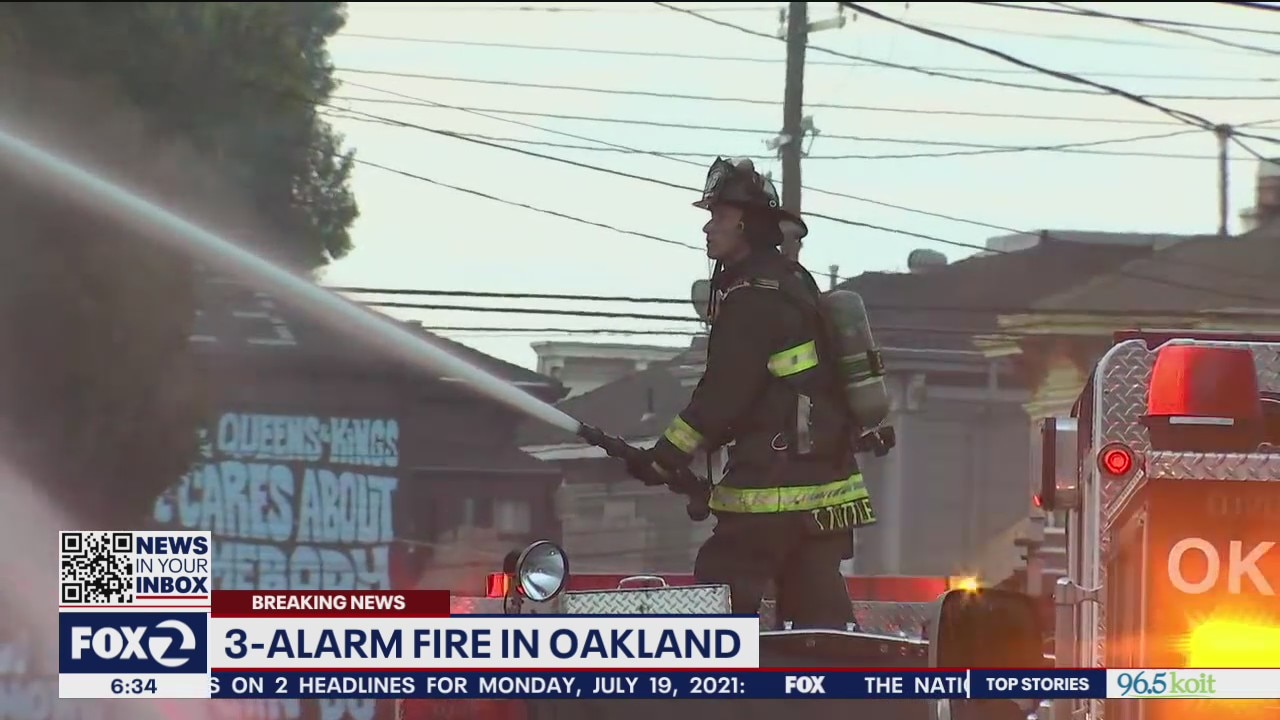 Firefighters respond to three homes on fire in West Oakland