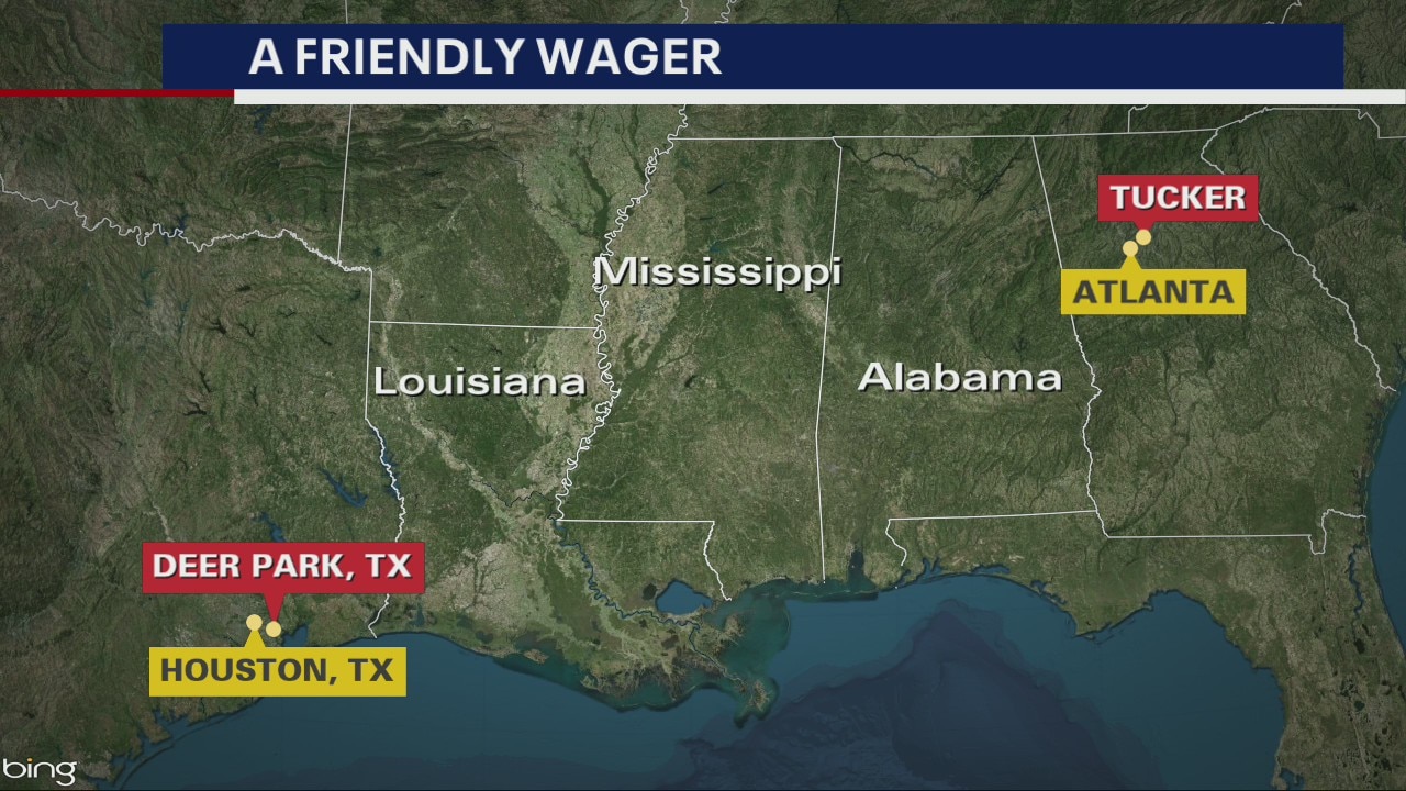 Friendly wager between Atlanta and Houston's mayor