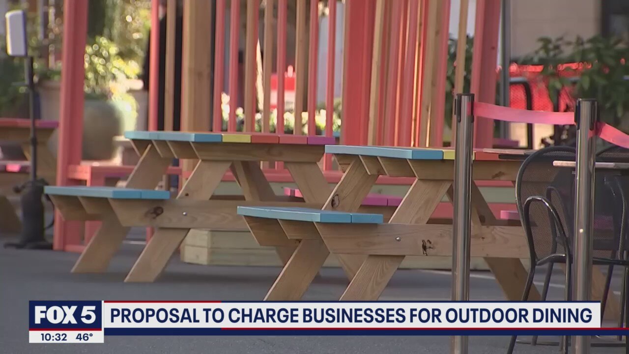 Proposal to charge businesses for outdoor dining