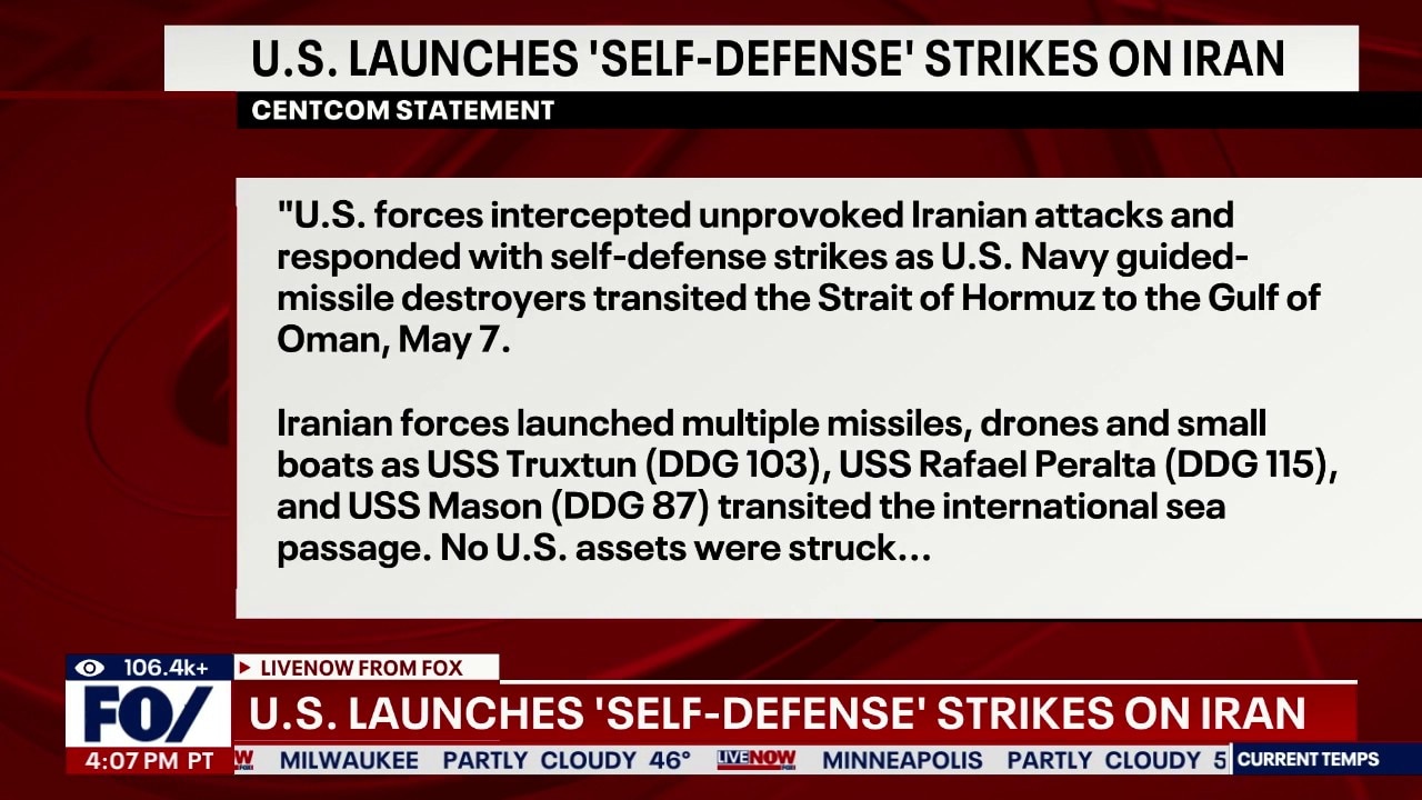 U.S. launches 'self-defense' strikes on Iran