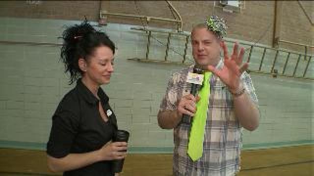 Tony puts on his dancing shoes