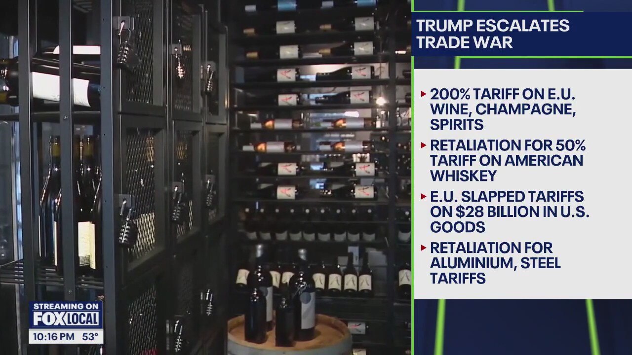 Trump threatens 200% tariff on European alcohol