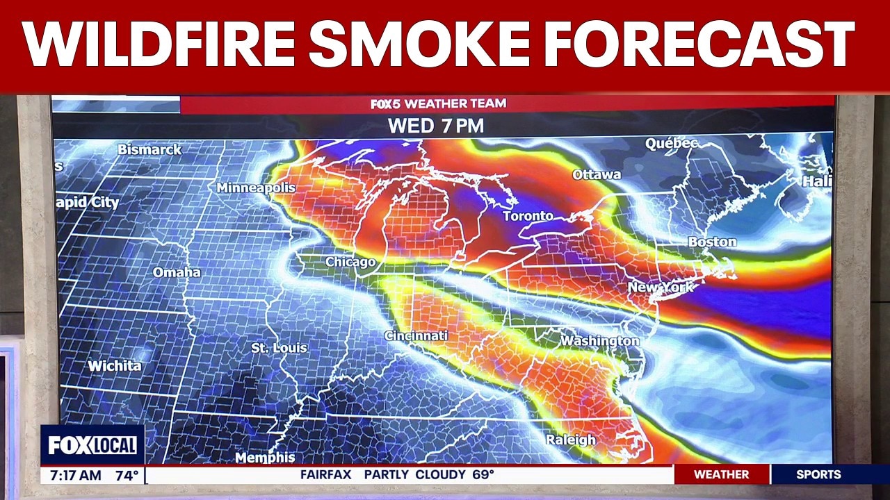 Wildfire smoke from Canada may impact DMV Wednesday and Thursday