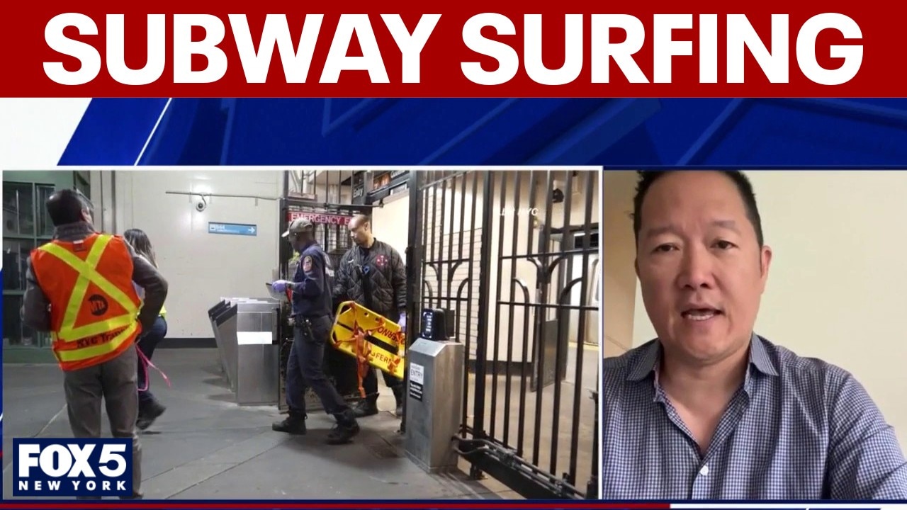 How does NYC stop teens from subway surfing?