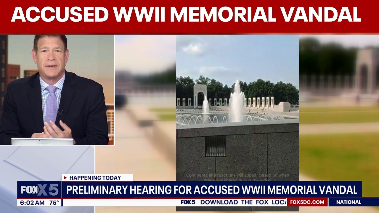 Preliminary hearing for accused WWII Memorial vandal | FOX 5 AT 6AM