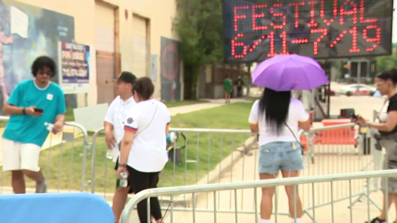 Fans preparing to watch match at FIFA Fan Festival