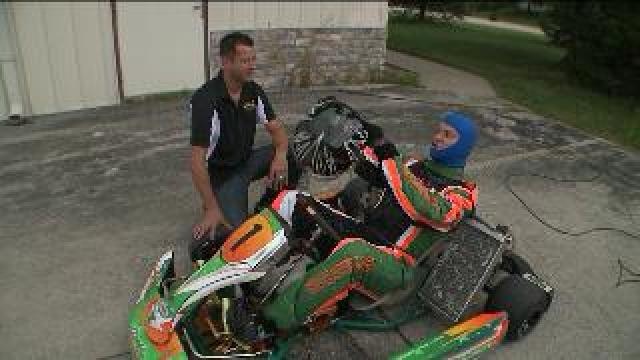 Chip suits up, goes karting at Franklin Motorsports