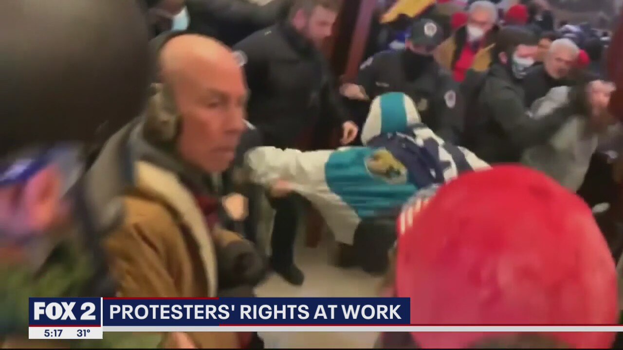 What can your employer do if you are seen in violent protests?