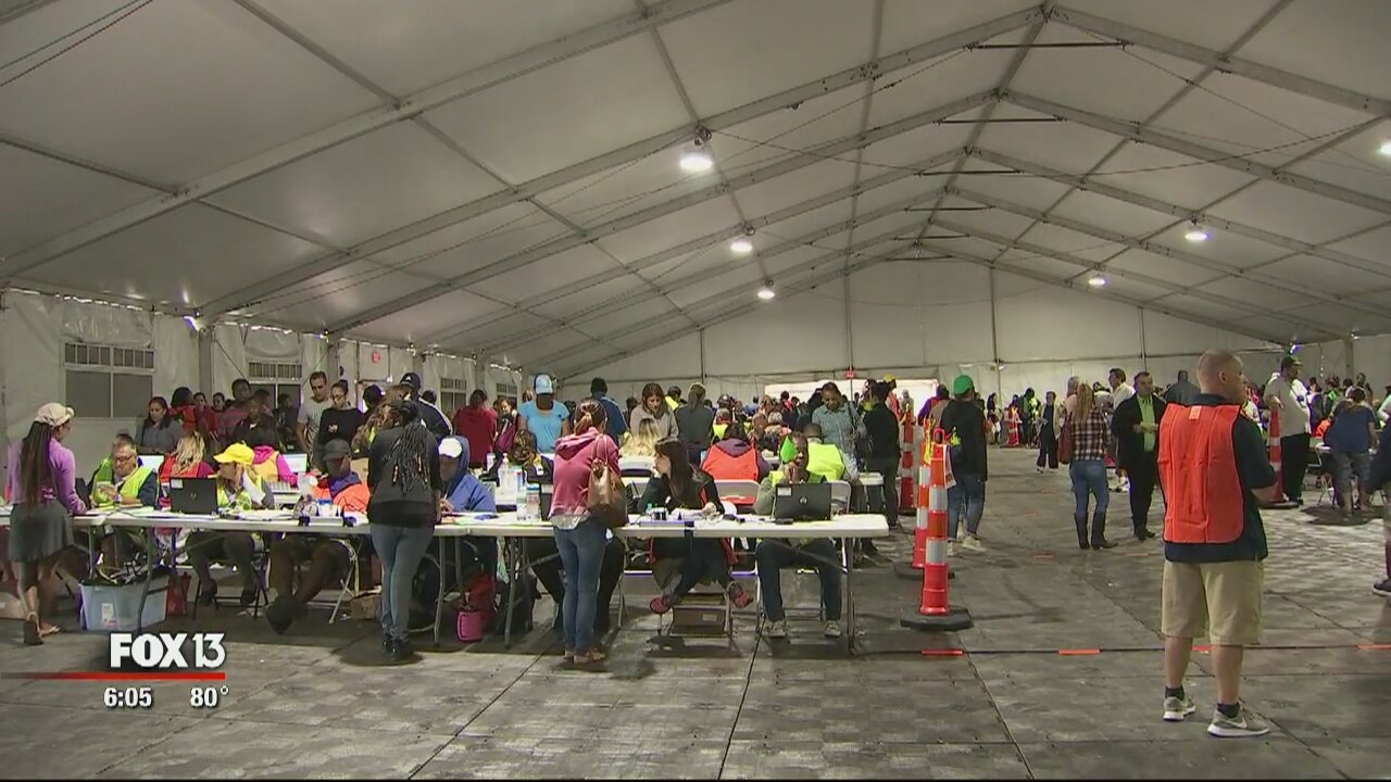 Thousands line up for disaster food stamps in Pasco County