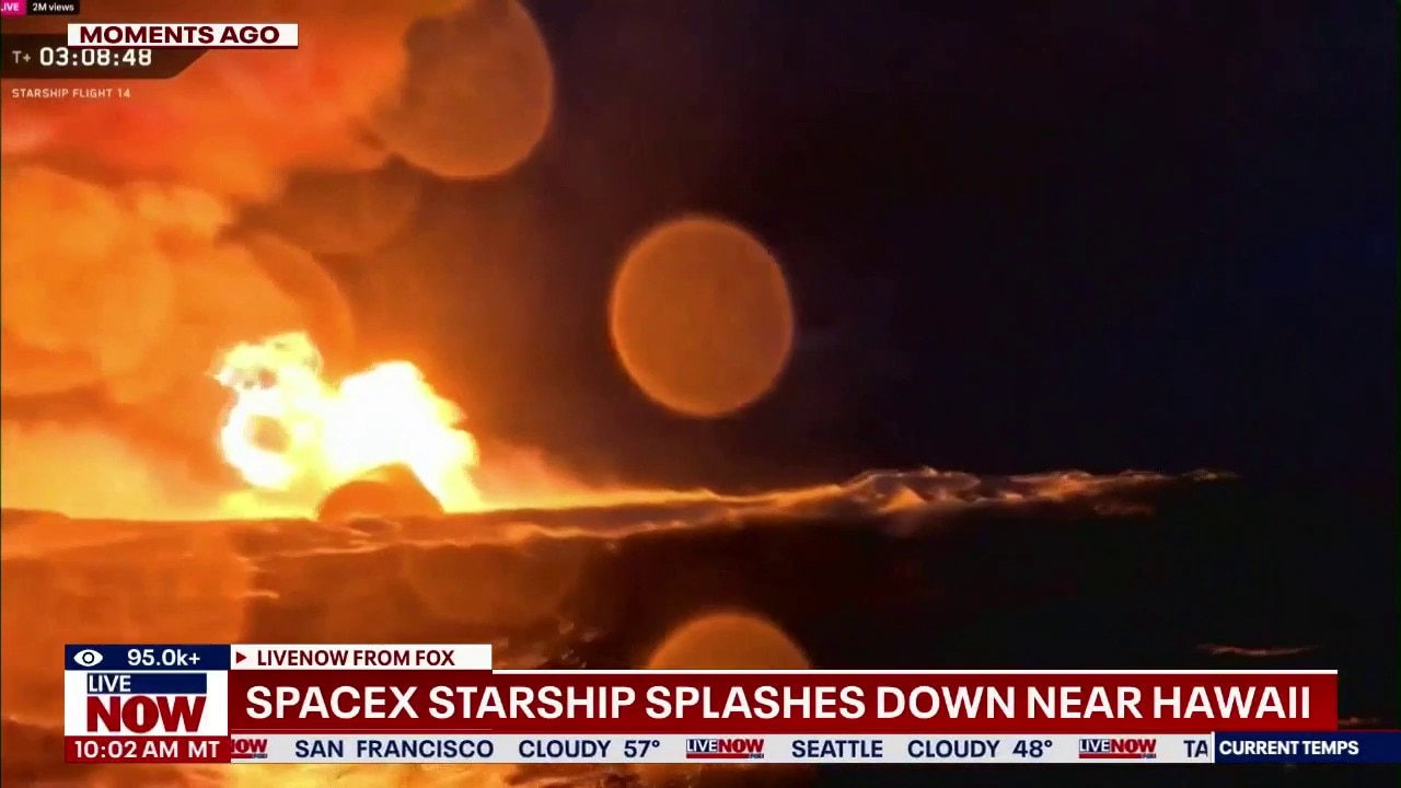 SpaceX Starship splashes down near Hawaii