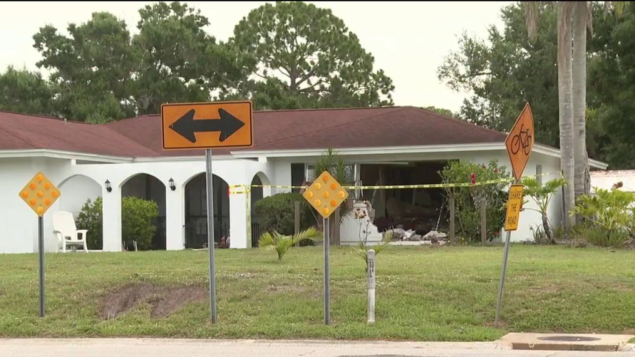 Truck crashes into home