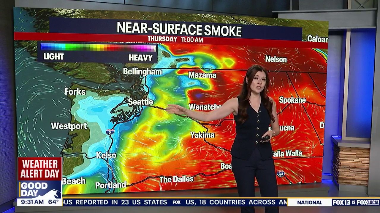 WA air quality and wildfire smoke forecast for Thursday, Aug. 6