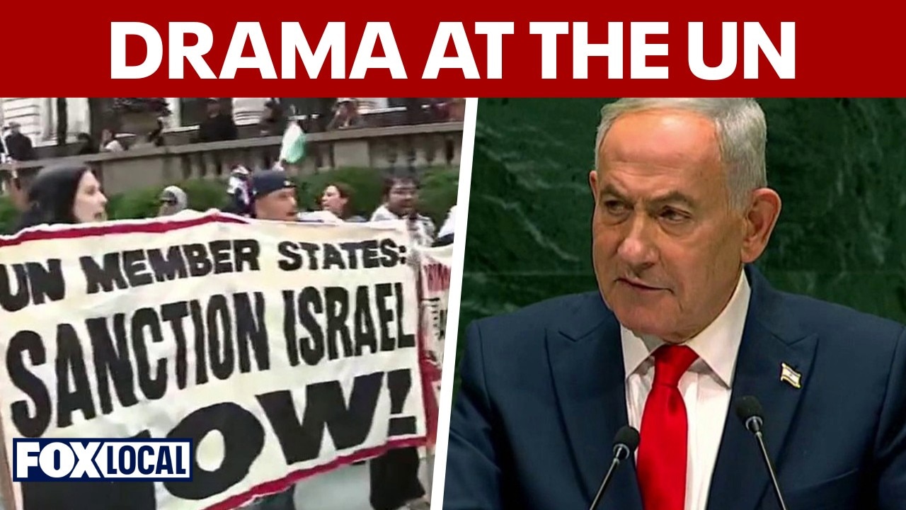 Netanyahu slams NYC Mayor Mamdani, 100+ protesters arrested outside UN
