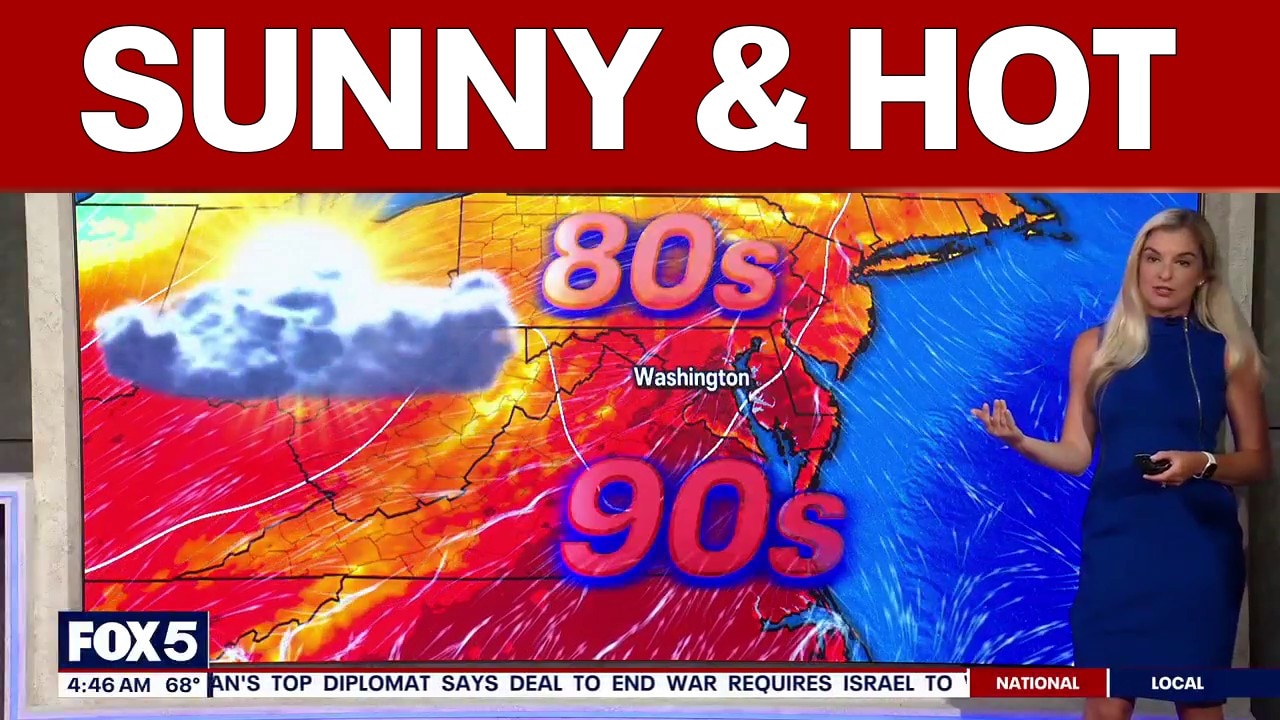 DC weather: Sunny and hot Wednesday; afternoon thunderstorms possible