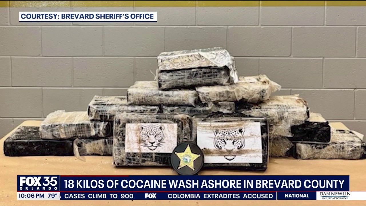 Nearly 40 pounds of cocaine washes ashore on Brevard County beach