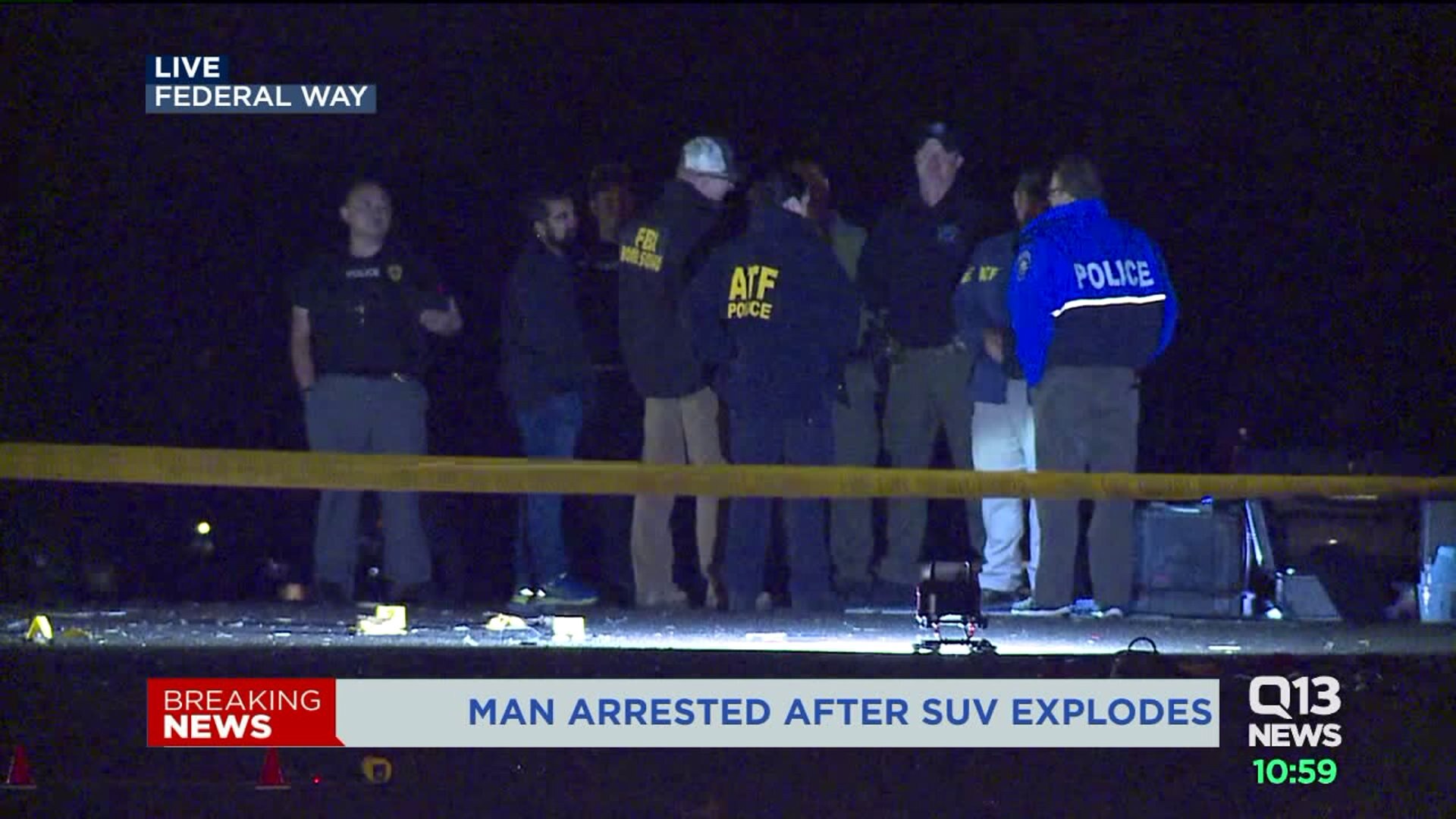 Man arrested after SUV explodes in Federal Way