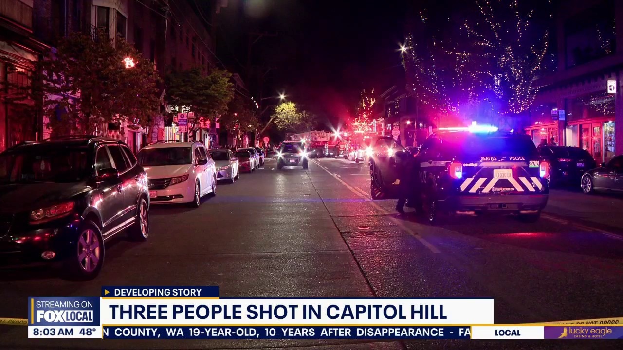 Three people shot in Seattle's Capitol Hill