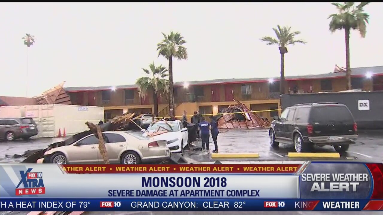 Heavy rain, dust storm pounds the Valley, leaving damages in its wake