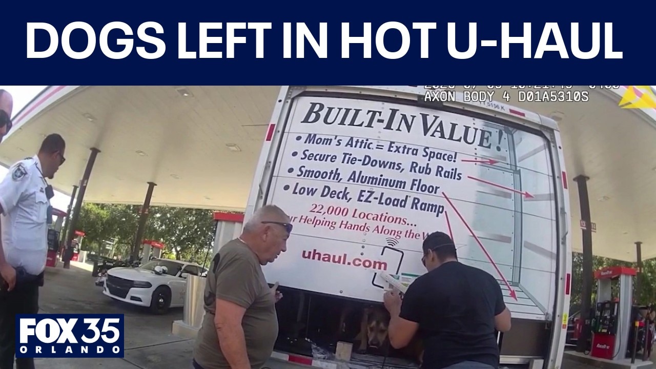 Dogs found in U-Haul truck cargo area in 102-degree heat: Deputies