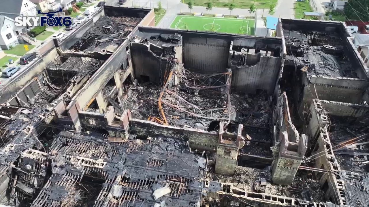 SKYFOX: Fire destroys Milwaukee school