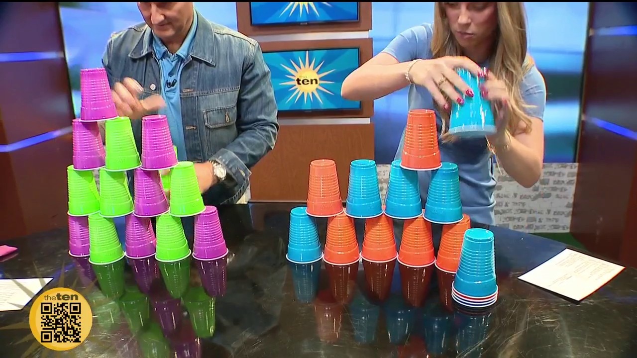 Unpacking a Suitcase & Cup Stacking Competition | The Ten