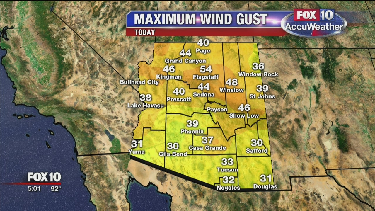 First forecast: Gusty winds, blowing dust in parts of Arizona