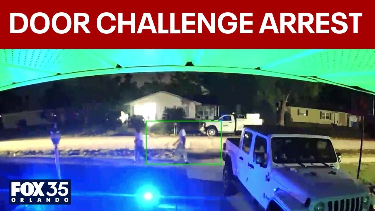 2 teens arrested after viral door kicking challenge