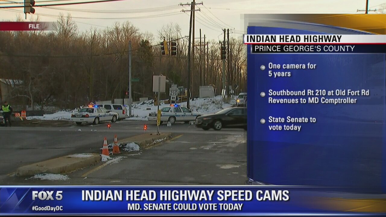 Maryland lawmakers to vote on bill to install speed camera along Indian Head Highway