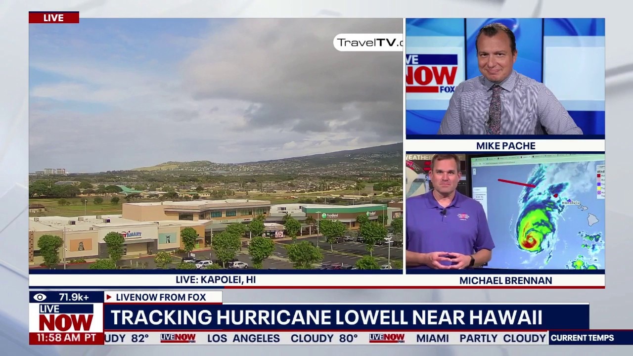 Hurricane Lowell tracks closer to Hawaii